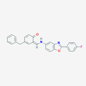 molecular formula C27H19FN2O2 B336950 (6Z)-4-benzyl-6-[[[2-(4-fluorophenyl)-1,3-benzoxazol-5-yl]amino]methylidene]cyclohexa-2,4-dien-1-one 