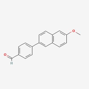 molecular formula C18H14O2 B3369529 4-(6-Methoxynaphthalen-2-yl)benzaldehyde CAS No. 237069-43-1