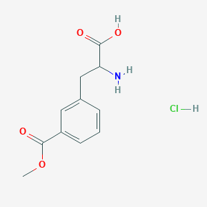 molecular formula C11H14ClNO4 B3369537 3-(2-Amino-2-carboxy-ethyl)-benzoic acid methyl ester hydrochloride CAS No. 2376143-22-3