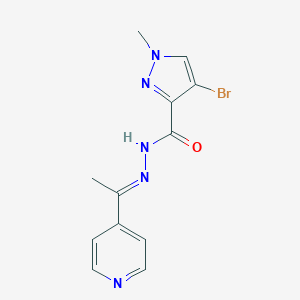 molecular formula C12H12BrN5O B336954 4-bromo-1-methyl-N'-[1-(4-pyridinyl)ethylidene]-1H-pyrazole-3-carbohydrazide 