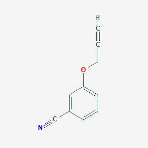 molecular formula C10H7NO B3369543 3-(Prop-2-yn-1-yloxy)benzonitrile CAS No. 237748-26-4