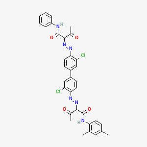 molecular formula C34H30Cl2N6O4 B3369545 Butanamide, 2-[[3,3'-dichloro-4'-[[1-[[(2,4-dimethylphenyl)amino]carbonyl]-2-oxopropyl]azo][1,1'-biphenyl]-4-yl]azo]-3-oxo-N-phenyl- CAS No. 23792-68-9