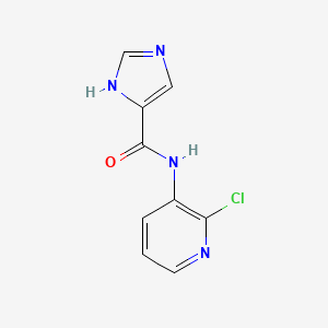 molecular formula C9H7ClN4O B3369599 N-(2-Chloropyridin-3-YL)-1H-imidazole-5-carboxamide CAS No. 240815-48-9
