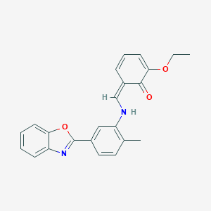 molecular formula C23H20N2O3 B336961 (6Z)-6-[[5-(1,3-benzoxazol-2-yl)-2-methylanilino]methylidene]-2-ethoxycyclohexa-2,4-dien-1-one 