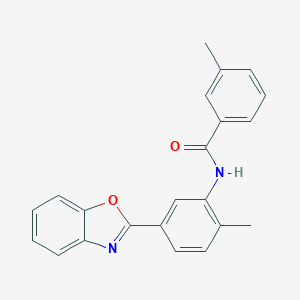molecular formula C22H18N2O2 B336962 N-[5-(1,3-benzoxazol-2-yl)-2-methylphenyl]-3-methylbenzamide 