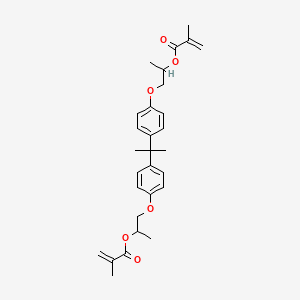 molecular formula C29H36O6 B3369737 2-Propenoic acid, 2-methyl-, (1-methylethylidene)bis(4,1-phenyleneoxy(1-methyl-2,1-ethanediyl)) ester CAS No. 24447-72-1