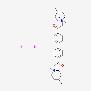 molecular formula C30H42I2N2O2 B3369740 Piperidinium, 1,1'-((1,1'-biphenyl)-4,4'-diylbis(2-oxo-2,1-ethanediyl))bis(1,4-dimethyl-, diiodide CAS No. 24459-79-8