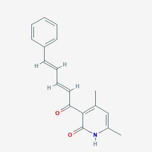 4,6-dimethyl-3-(5-phenyl-2,4-pentadienoyl)-2(1H)-pyridinone