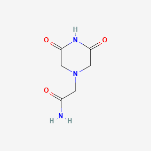 molecular formula C6H9N3O3 B3369784 2-(3,5-Dioxopiperazin-1-yl)acetamide CAS No. 24553-06-8