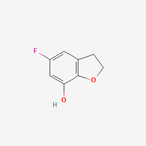 molecular formula C8H7FO2 B3369785 5-Fluoro-2,3-dihydrobenzofuran-7-ol CAS No. 245762-37-2