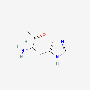 molecular formula C7H11N3O B3369791 3-Amino-4-(1h-imidazol-5-yl)butan-2-one CAS No. 24579-23-5