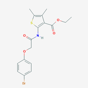 molecular formula C17H18BrNO4S B336980 Ethyl 2-{[(4-bromophenoxy)acetyl]amino}-4,5-dimethylthiophene-3-carboxylate 