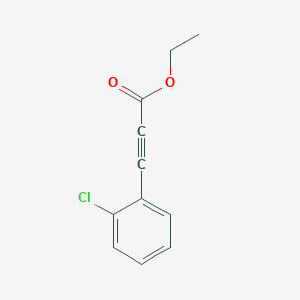 molecular formula C11H9ClO2 B3369801 Ethyl 3-(2-chlorophenyl)prop-2-ynoate CAS No. 24654-09-9