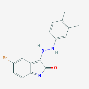 molecular formula C16H14BrN3O B336982 5-bromo-3-[2-(3,4-dimethylphenyl)hydrazinyl]indol-2-one 