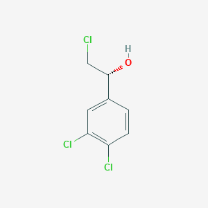 molecular formula C8H7Cl3O B3369883 (1R)-2-chloro-1-(3,4-dichlorophenyl)ethanol CAS No. 256474-27-8