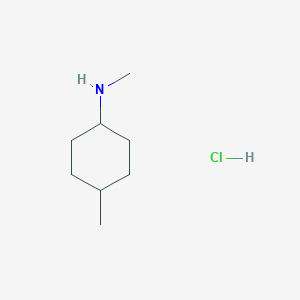molecular formula C8H18ClN B3369889 Trans-methyl-(4-methyl-cyclohexyl)-amine hydrochloride CAS No. 25861-06-7