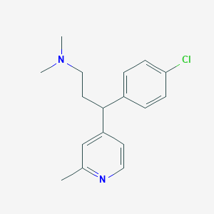 molecular formula C17H21ClN2 B033699 2-Picoline, 4-(p-chloro-alpha-(2-(dimethylamino)ethyl)benzyl)- CAS No. 101581-59-3