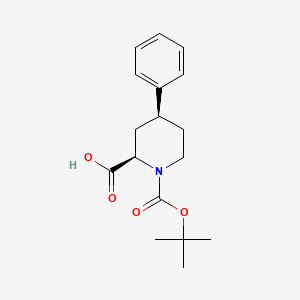 (2R,4S)-1-[(2-Methylpropan-2-yl)oxycarbonyl]-4-phenylpiperidine-2-carboxylic acid