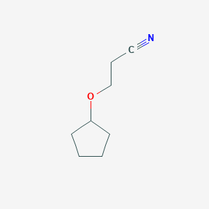 molecular formula C8H13NO B3369934 3-(环戊氧基)丙腈 CAS No. 2694-18-0