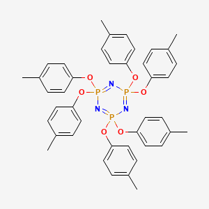 molecular formula C42H42N3O6P3 B3369943 2,2,4,4,6,6-Hexakis(4-methylphenoxy)-1,3,5,2lambda~5~,4lambda~5~,6lambda~5~-triazatriphosphinine CAS No. 27122-73-2