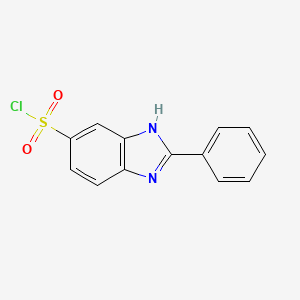 molecular formula C13H9ClN2O2S B3369961 2-Phenyl-1H-benzimidazole-5-sulfonyl chloride CAS No. 27503-82-8