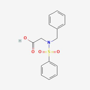 molecular formula C15H15NO4S B3369972 [Benzyl(phenylsulfonyl)amino]acetic acid CAS No. 276695-37-5