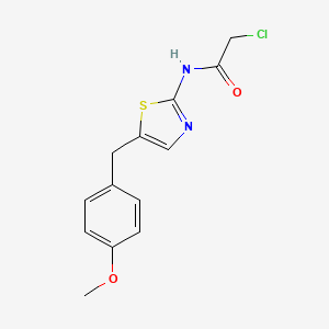molecular formula C13H13ClN2O2S B3370047 2-chloro-N-[5-(4-methoxybenzyl)-1,3-thiazol-2-yl]acetamide CAS No. 304895-22-5