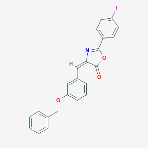 molecular formula C23H16INO3 B337005 4-[3-(benzyloxy)benzylidene]-2-(4-iodophenyl)-1,3-oxazol-5(4H)-one 