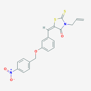 molecular formula C20H16N2O4S2 B337014 3-Allyl-5-[3-({4-nitrobenzyl}oxy)benzylidene]-2-thioxo-1,3-thiazolidin-4-one 