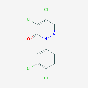 molecular formula C10H4Cl4N2O B3370140 4,5-Dichloro-2-(3,4-dichlorophenyl)-2,3-dihydropyridazin-3-one CAS No. 33098-12-3