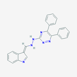 molecular formula C24H18N6 B337015 1-(5,6-diphenyl-1,2,4-triazin-3-yl)-2-[(Z)-indol-3-ylidenemethyl]hydrazine 