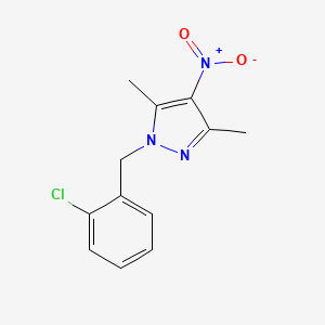 molecular formula C12H12ClN3O2 B3370154 1-(2-chlorobenzyl)-3,5-dimethyl-4-nitro-1H-pyrazole CAS No. 333311-70-9