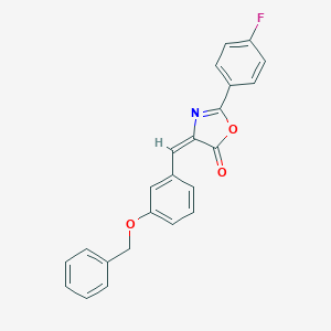 molecular formula C23H16FNO3 B337016 4-[3-(benzyloxy)benzylidene]-2-(4-fluorophenyl)-1,3-oxazol-5(4H)-one 