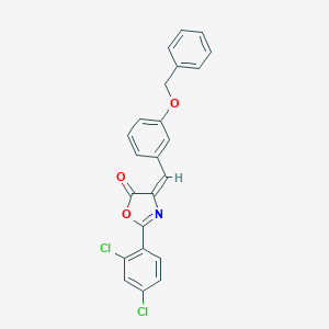 molecular formula C23H15Cl2NO3 B337017 4-[3-(benzyloxy)benzylidene]-2-(2,4-dichlorophenyl)-1,3-oxazol-5(4H)-one 