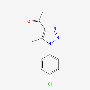 molecular formula C11H10ClN3O B3370176 1-[1-(4-chlorophenyl)-5-methyl-1H-1,2,3-triazol-4-yl]ethan-1-one CAS No. 33821-38-4