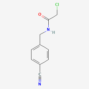 molecular formula C10H9ClN2O B3370201 2-chloro-N-[(4-cyanophenyl)methyl]acetamide CAS No. 340732-46-9