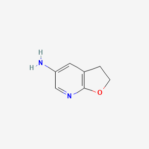 molecular formula C7H8N2O B3370226 2,3-Dihydro-furo[2,3-b]pyridin-5-ylamine CAS No. 34668-07-0