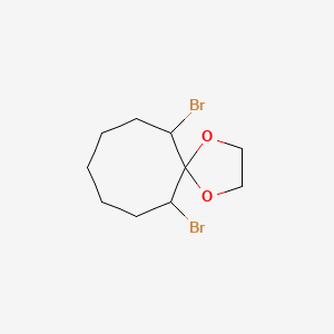 molecular formula C10H16Br2O2 B3370279 6,12-Dibromo-1,4-dioxaspiro[4.7]dodecane CAS No. 3514-74-7
