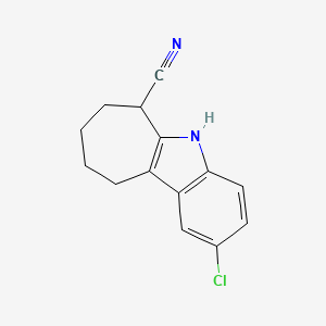 2-Chloro-5,6,7,8,9,10-hexahydro-cyclohepta[b]indole-6-carbonitrile