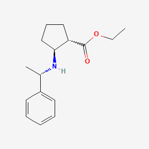 molecular formula C16H23NO2 B3370325 Ethyl (1S,2S)-2-[[(S)-1-phenylethyl]amino]cyclopentanecarboxylate CAS No. 359586-66-6