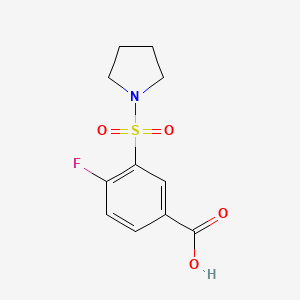 4-Fluoro-3-(pyrrolidine-1-sulfonyl)benzoic acid