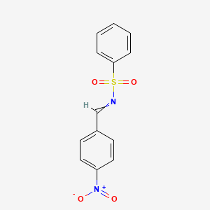 N-[(4-nitrophenyl)methylidene]benzenesulfonamide