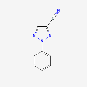 molecular formula C9H6N4 B3370348 2-phenyl-2H-1,2,3-triazole-4-carbonitrile CAS No. 36386-83-1