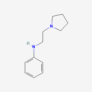 molecular formula C12H18N2 B3370355 N-[2-(pyrrolidin-1-yl)ethyl]aniline CAS No. 36716-44-6