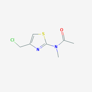 molecular formula C7H9ClN2OS B3370382 N-[4-(chloromethyl)-1,3-thiazol-2-yl]-N-methylacetamide CAS No. 37060-75-6