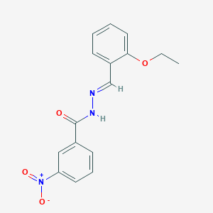 molecular formula C16H15N3O4 B337041 N'-(2-ethoxybenzylidene)-3-nitrobenzohydrazide 