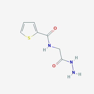 molecular formula C7H9N3O2S B3370470 N-[(hydrazinecarbonyl)methyl]thiophene-2-carboxamide CAS No. 39978-26-2