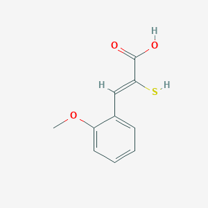 molecular formula C10H10O3S B3370511 alpha-Mercapto-2-methoxycinnamic acid CAS No. 42056-18-8