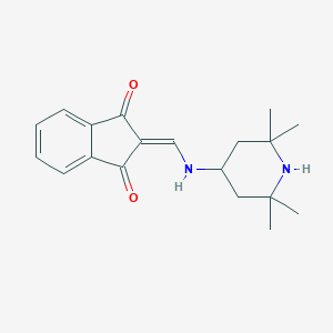 molecular formula C19H24N2O2 B337053 2-[[(2,2,6,6-tetramethylpiperidin-4-yl)amino]methylidene]indene-1,3-dione 