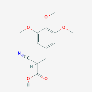 molecular formula C13H15NO5 B3370538 2-Cyano-3-(3,4,5-trimethoxyphenyl)propionic Acid CAS No. 42864-52-8